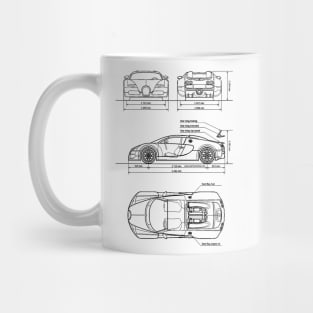 Veyron Grandsport Blueprint Mug